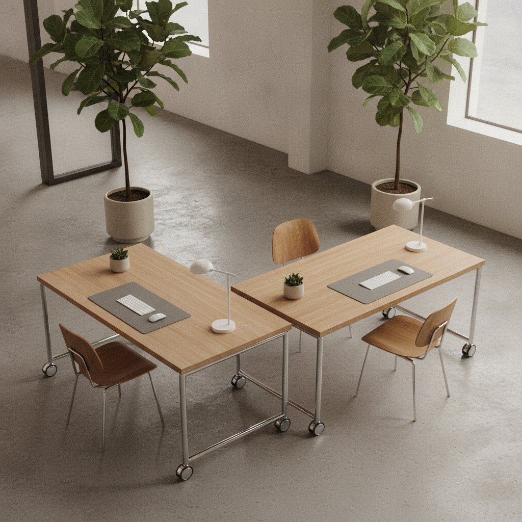 Compact home office mobile desk