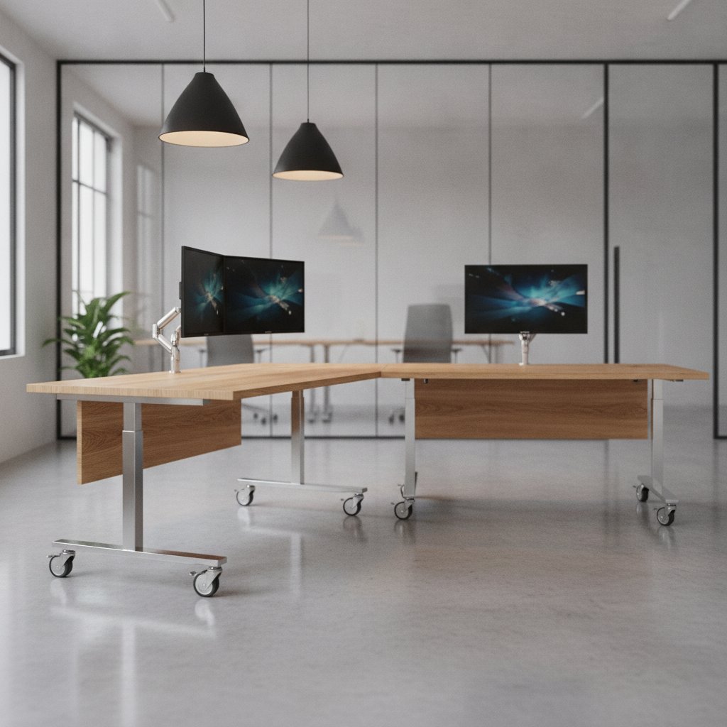 Financial office mobile desks
